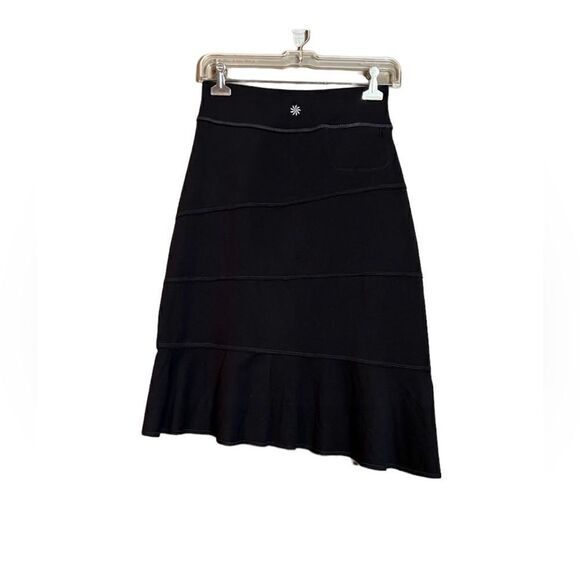 Athleta black tiered asymmetric hem skirt - Picture 10 of 10